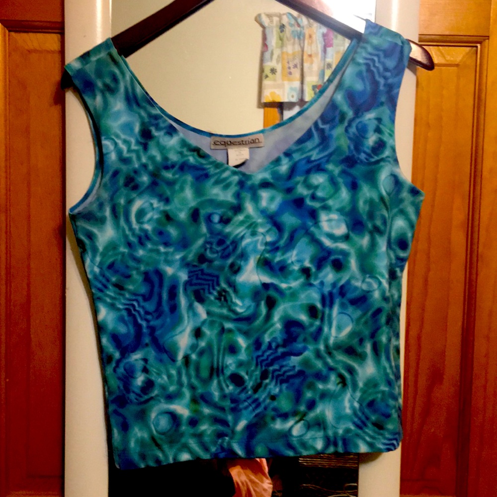 Aquamarine sleeveless tank top